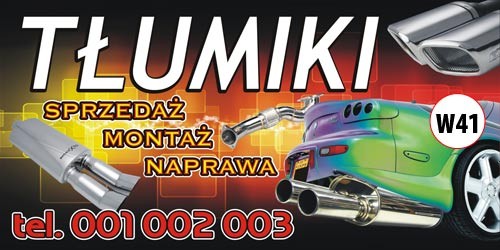 Przejdź do produktu Baner Reklamowy Tłumiki Montaż Sprzedaż 
