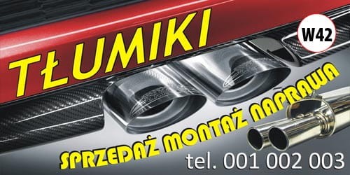 Przejdź do produktu Baner Reklamowy Tłumiki Sprzedaż Montaż Wydechy