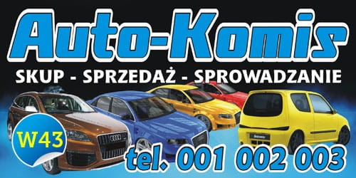 Przejdź do produktu Baner Reklamowy Auto-Komis Skup Sprzedaż 