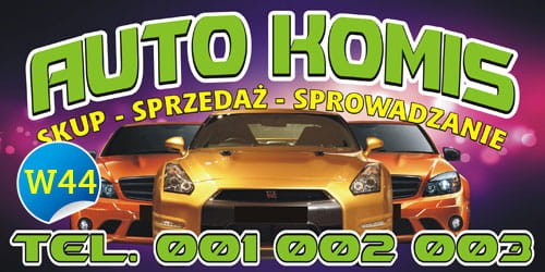 Przejdź do produktu Baner Reklamowy Auto-Komis Skup Sprzedaż  Aut