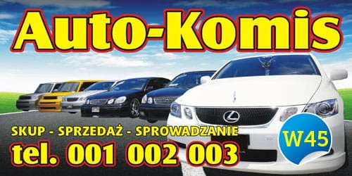 Przejdź do produktu Baner Reklamowy Auto-Komis Skup Sprzedaż  Aut