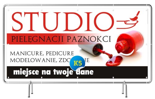 Przejdź do produktu Baner Reklamowy Studio Pielęgnacji Paznokci Kosmetyczka 