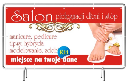 Przejdź do produktu Baner Reklamowy Salon Pielęgnacji Dłoni i Stóp Kosmetyczka