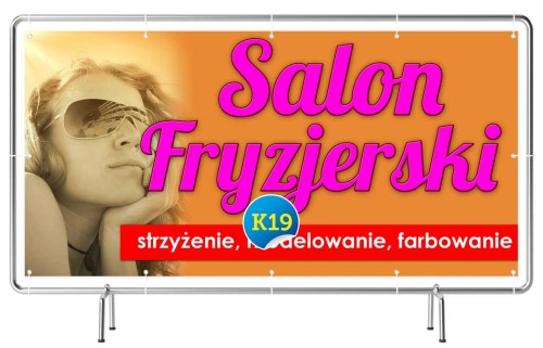 Przejdź do produktu Baner Reklamowy Salon Fryzjerski Strzyżenie Modelowanie, Farbowanie