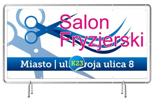 Przejdź do produktu Baner Reklamowy Salon Fryzjerski