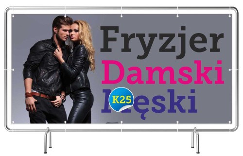 Przejdź do produktu Baner Reklamowy Fryzjer Damski Męski 