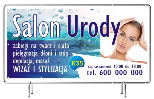 Przejdź do produktu Baner Reklamowy Salon Urody wisaż  i stylizacja
