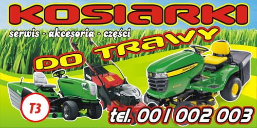 Przejdź do produktu Baner Reklamowy Kosiarki Serwis Sprzedaż Akcestoria 