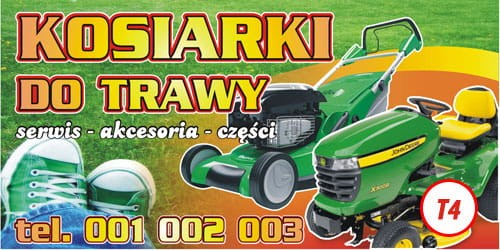 Przejdź do produktu Baner Reklamowy Kosiarki Do Trawy Serwis Części Akcesoria 