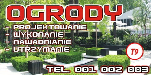 Przejdź do produktu Baner Reklamowy Ugługi Ogrodnicze Ogrody Prace Ogrodnicze
