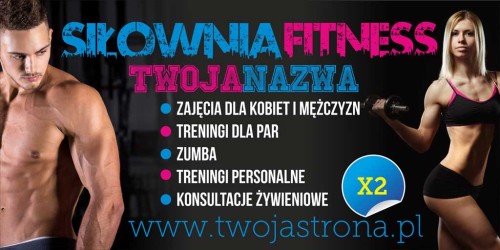 Przejdź do produktu Baner Reklamowy Siłownia Fitness Zumba Treningi