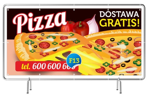 Przejdź do produktu Baner Reklamowy Pizza Dowóz Gratis