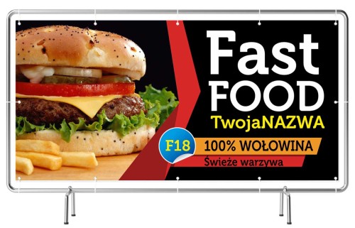 Przejdź do produktu Baner Reklamowy Burger Fast Food 