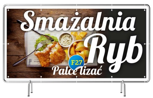 Przejdź do produktu Baner Reklamowy Smażalnia Ryb Palce Lizać 