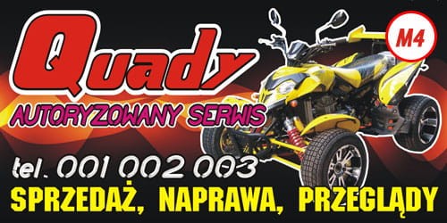 Przejdź do produktu Baner Reklamowy Quady Autoryzowany Serwis 
