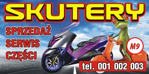 Przejdź do produktu Baner Reklamowy Skutery Serwis Sprzedaż Części