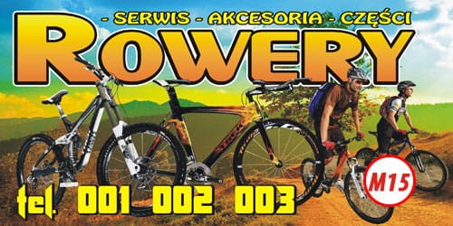 Przejdź do produktu Baner Reklamowy Rowery Serwis Części 
