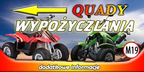Przejdź do produktu Baner Reklamowy Quady Wypozyczalnia W Lewo