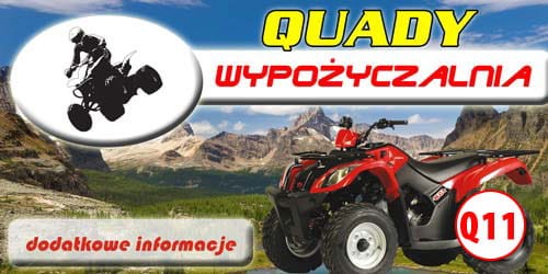 Przejdź do produktu Baner Reklamowy Quady Wypożyczalnia 