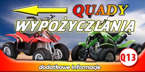 Przejdź do produktu Baner Reklamowy Quady Wypożyczalnia Quadów