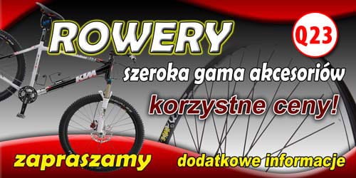 Przejdź do produktu Baner Reklamowy Rowery Szeroki Wybór Zapraszamy