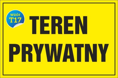 Przejdź do produktu Naklejka Teren Prywatny 30x20cm  PCV 5mm 