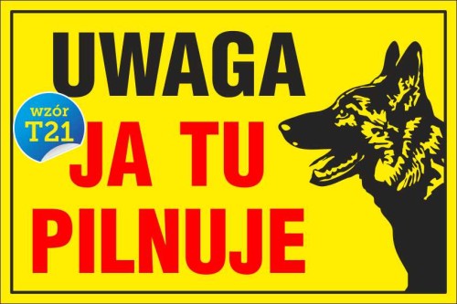 Przejdź do produktu Naklejka - ZŁY PIES 20x30 PCV 5mm