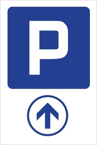 Przejdź do produktu Tabliczka Parkingowa Parking Na Wprost PCV 5mm