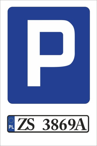 Przejdź do produktu Tabliczka Parkingowa Parking Z Numerem Rejestracyjnym Parking Prywatny