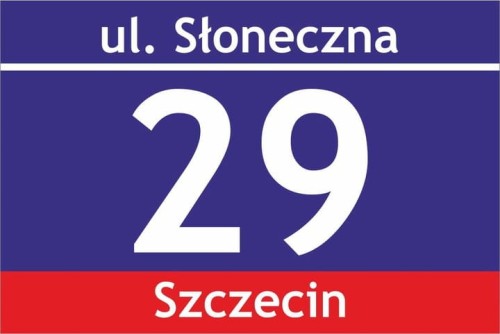 Przejdź do produktu Tabliczka adresowa PCV z numerem domu 60X40 cm Kreator zaprojektuj sam 