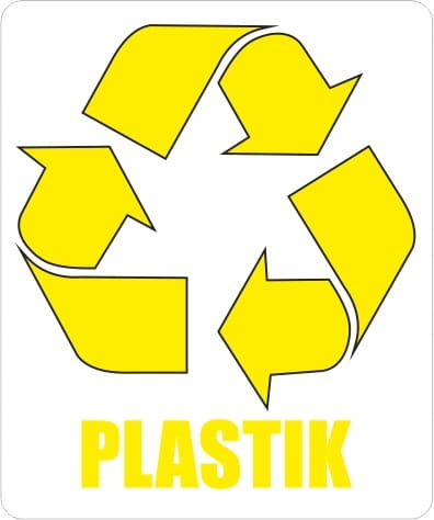 Przejdź do produktu Naklejka PLASTIK na kosz śmieci 15x12,5cm