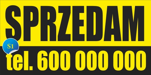 Przejdź do produktu Baner Reklamowy Sprzedam, Wynajme, Kupię, Na sprzedaż, Wydzierżawię