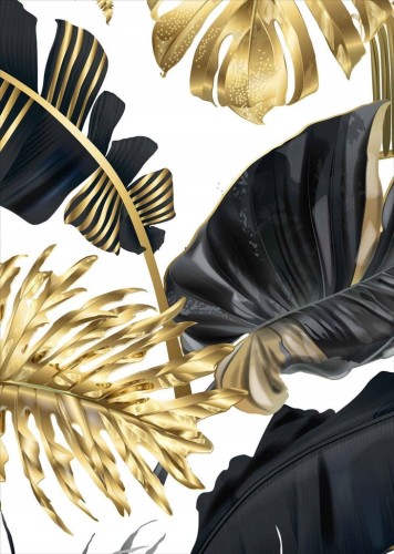 Przejdź do produktu Monstera złota Plakat Plakaty B2 70x50cm Papier200