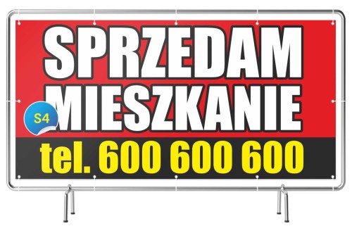 Przejdź do produktu Baner Sprzedam Mieszkanie Czerwono Czarny 