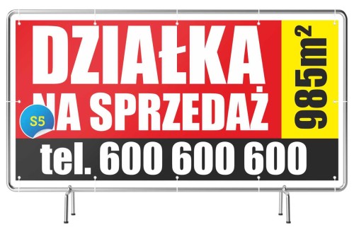 Przejdź do produktu Baner Reklamowy Działka Na Sprzedaż Powierzchnia 