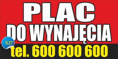 Przejdź do produktu Baner Reklamowy Plac Do Wynajęcia