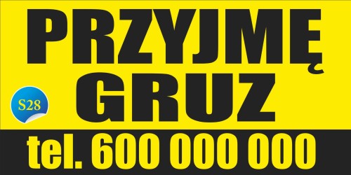Przejdź do produktu Baner Reklamowy Przyjmę Gruz