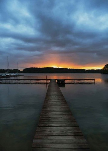 Przejdź do produktu Jezioro Las Plakat 70x50cm Nowoczesny Do salonu