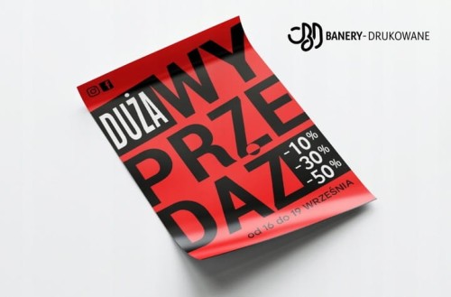 Przejdź do produktu Plakat Plakaty B2 70x50cm -50% Mega Promocja Sale,  Rabat 