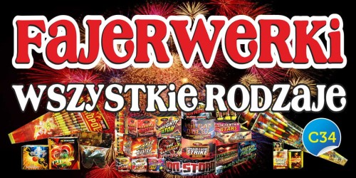 Przejdź do produktu Baner Reklamowy Fajerwerki Wszystkie Rodzaje