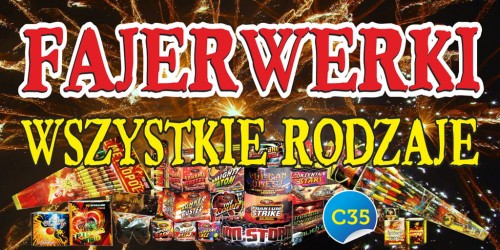 Przejdź do produktu Baner Reklamowy Fajerwerki Wszystkie Rodzaje Sztuczne Ognie