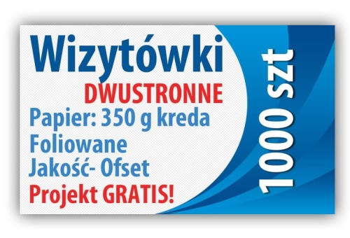 Przejdź do produktu Wizytówki 1000 szt 350g laminowane Projekt Gratis!