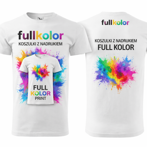 Przejdź do produktu Koszulka Męska Dwustronny Nadruk Zaprojektuj Sam Kreator - Koszulka z Własnym Nadrukiem