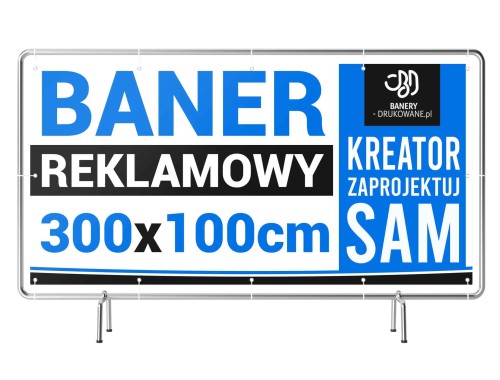Przejdź do produktu 300cm x 100cm Baner Reklamowy Zaprojektuj Sam KREATOR