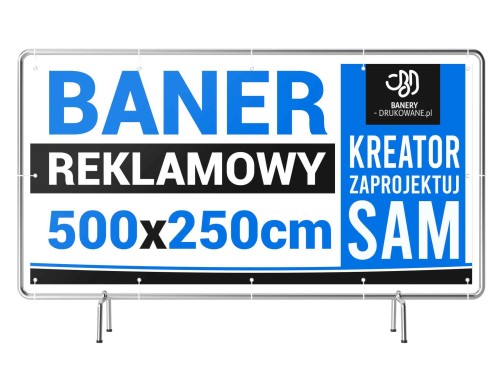 Przejdź do produktu 500cm x 250cm Baner Reklamowy Zaprojektuj Sam KREATOR