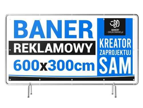 Przejdź do produktu 600cm x 300cm Baner Reklamowy Zaprojektuj Sam KREATOR