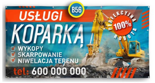 Przejdź do produktu Baner Reklamowy Usługi Koparką 