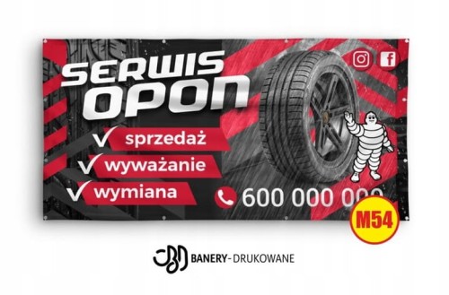 Przejdź do produktu Baner Reklamowy Wulkanizacja Serwis Opon Sprzedaż Naprawa