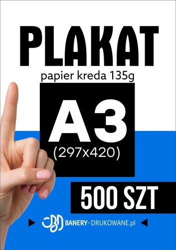 Przejdź do produktu Plakat A3 297x420 500szt.