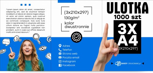 Przejdź do produktu Ulotka Składana 3xA4 1000szt. 